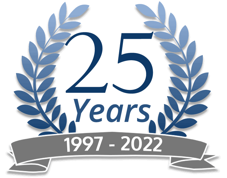 celebrating 25 years in business 2022